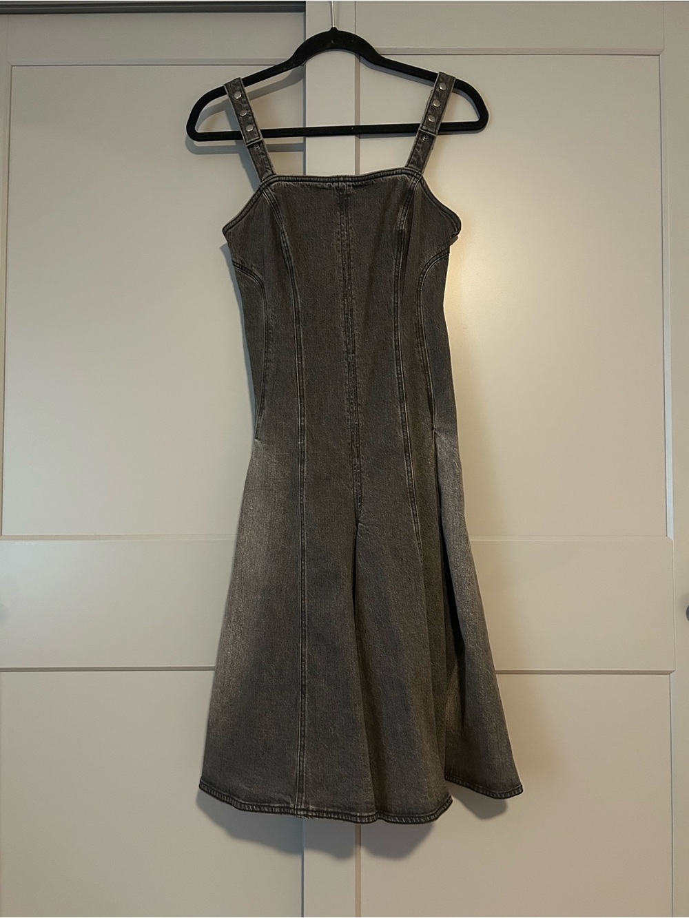 Anthropologie Pilcro Charcoal Sleeveless Denim Midi Jumpsuit - Picture 6 of 11